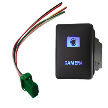 12V 3AMP Camera Push Switch Toyota Prado 150 Landcruiser 200 RAV4 Blue Light